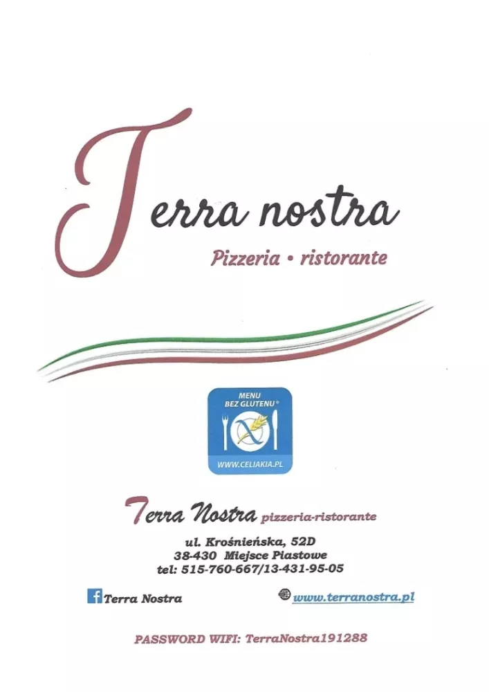 Menu Terra Nostra Pizzeria-Ristorante 1